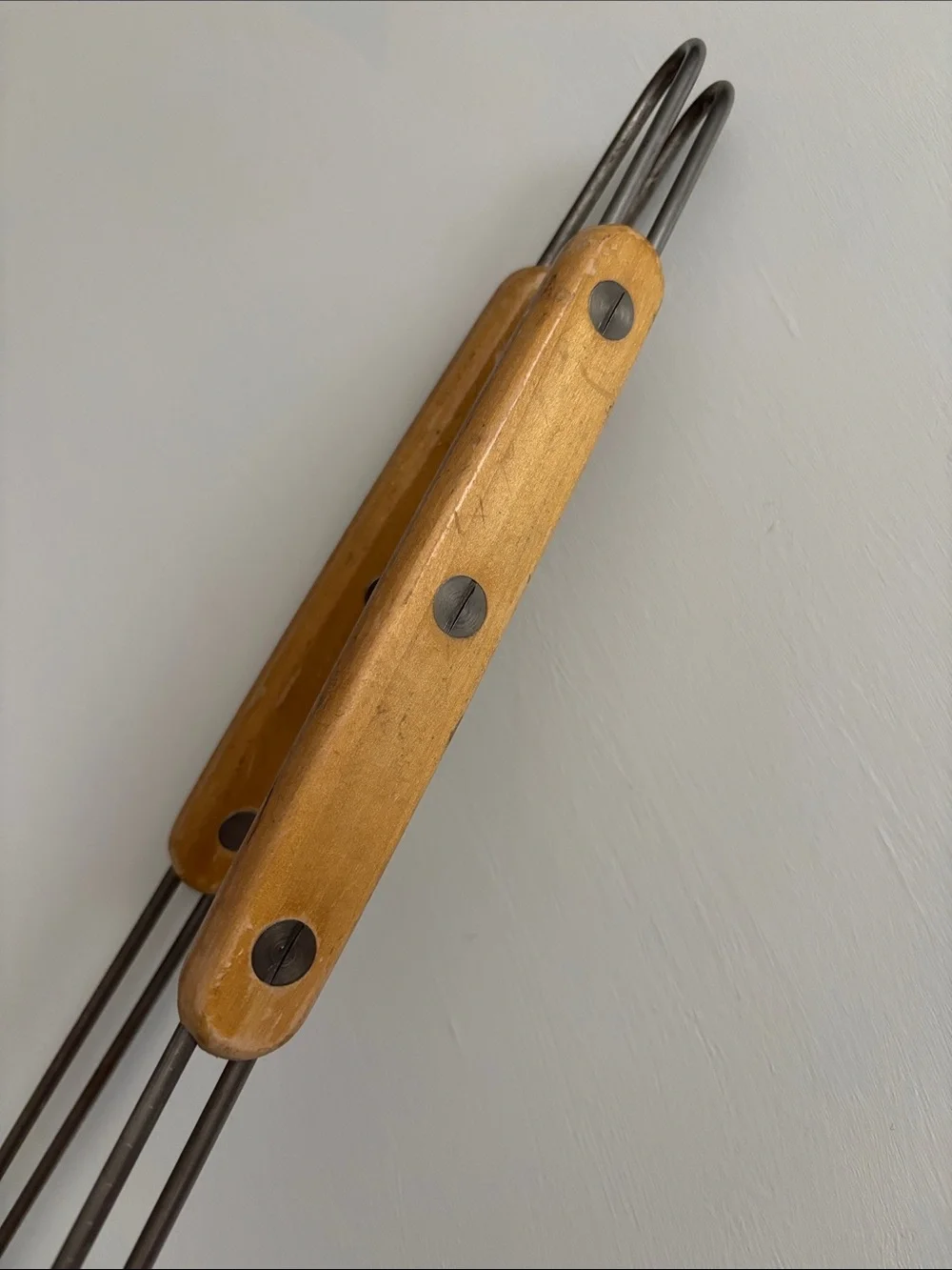 Adel Vintage MCM BBQ Grill Utensil Set Wood and Stainless Steel